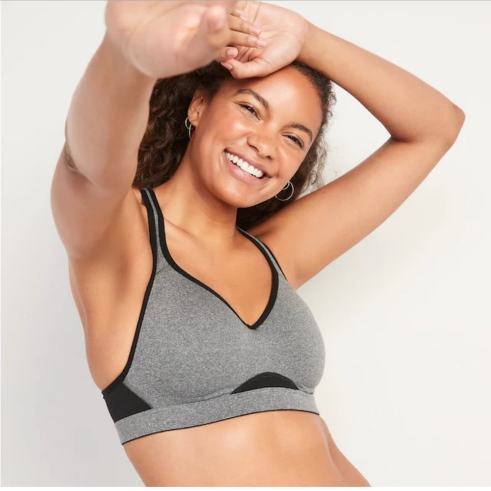 TWO Old Navy High Support Sports Bras with Seamless Design